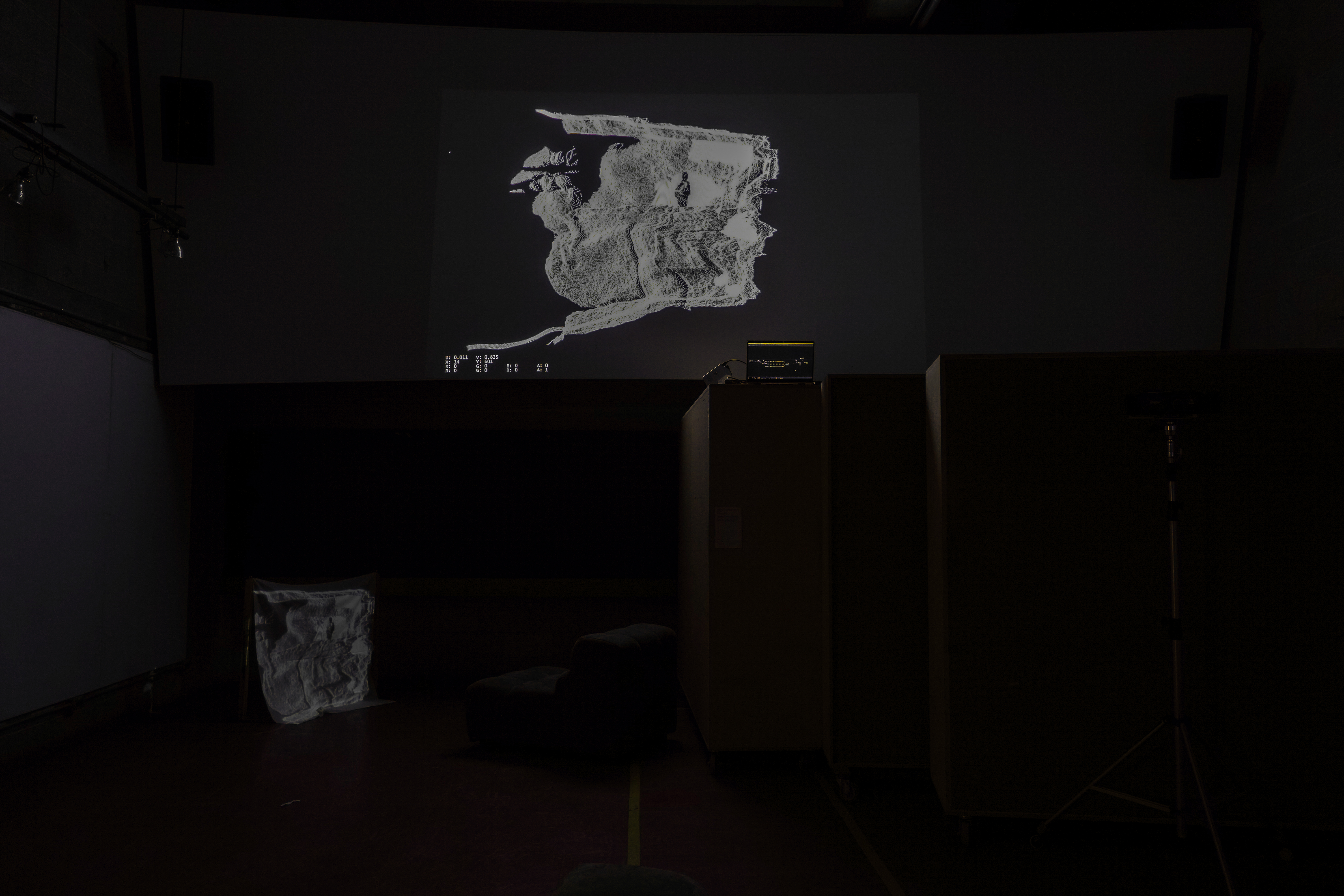 Cyanotype textile installation