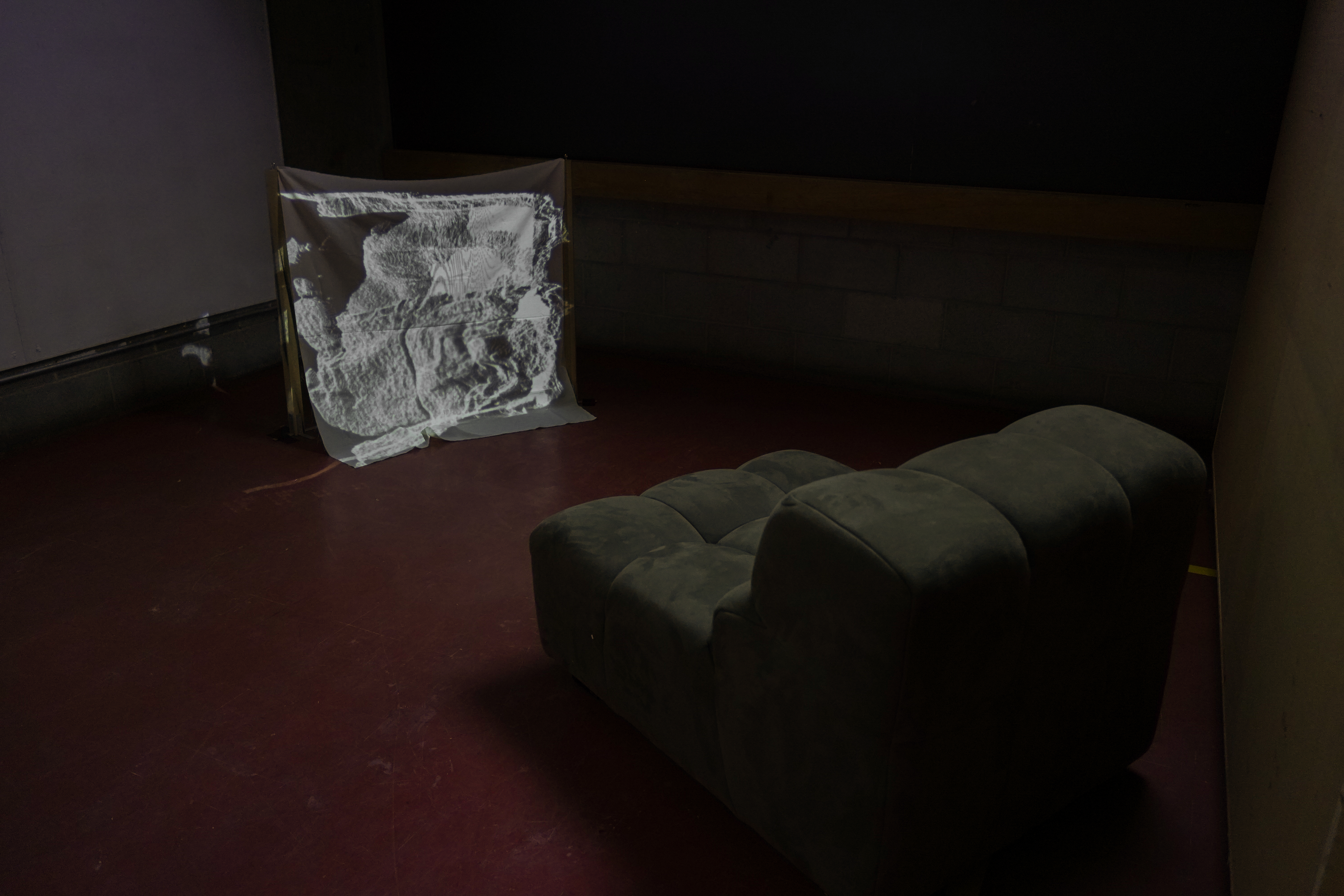 Cyanotype textile installation