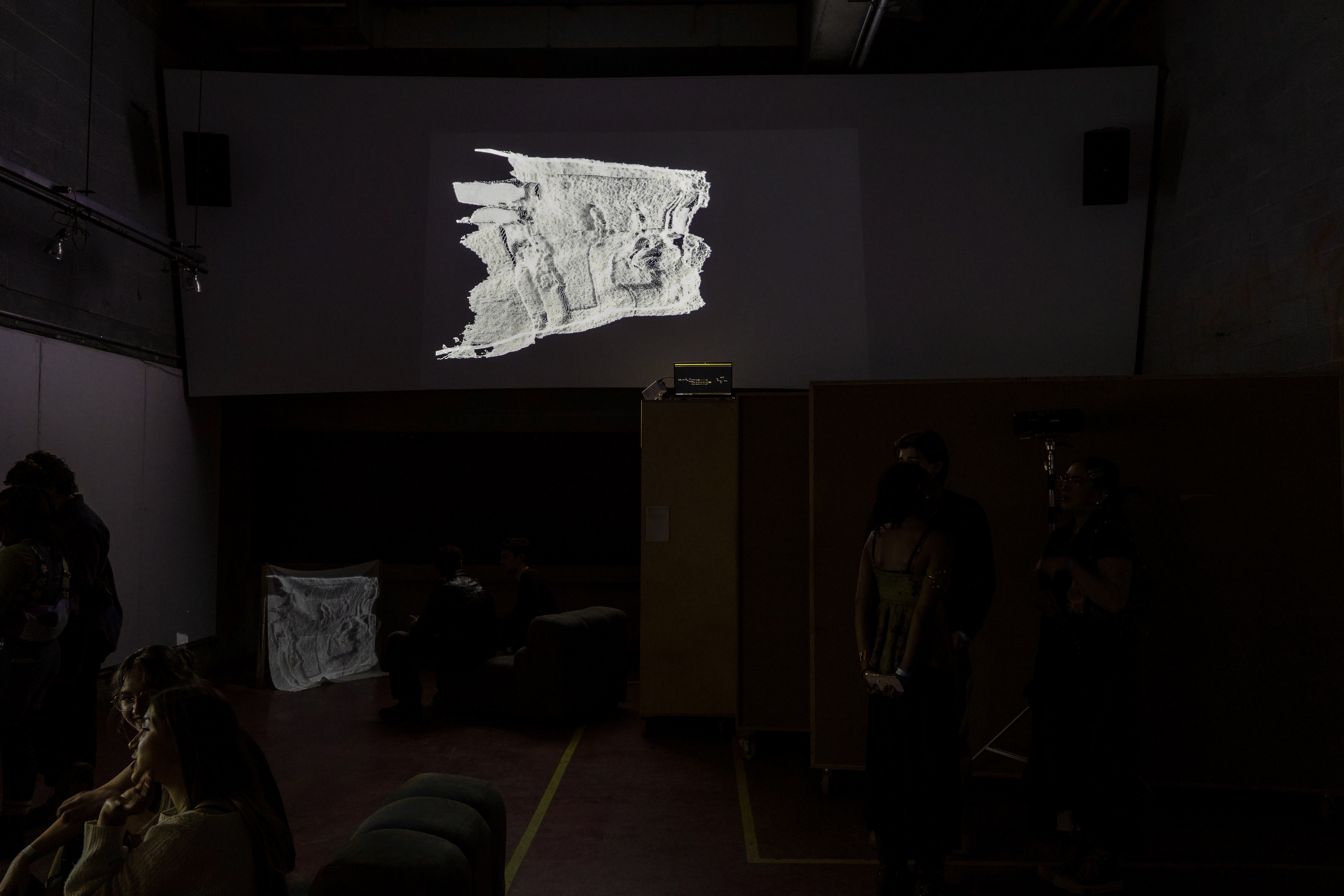 Cyanotype textile installation