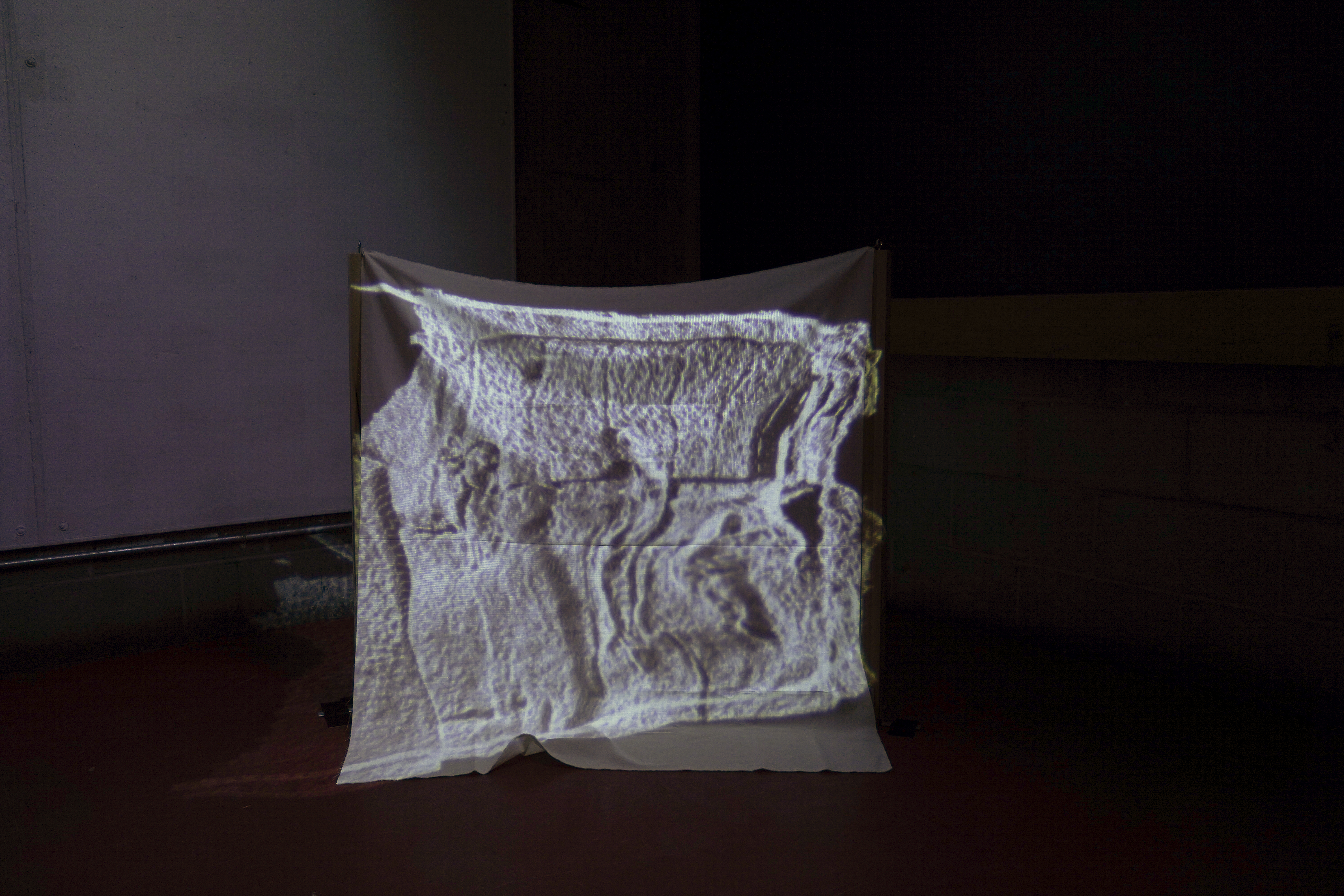 Cyanotype textile installation