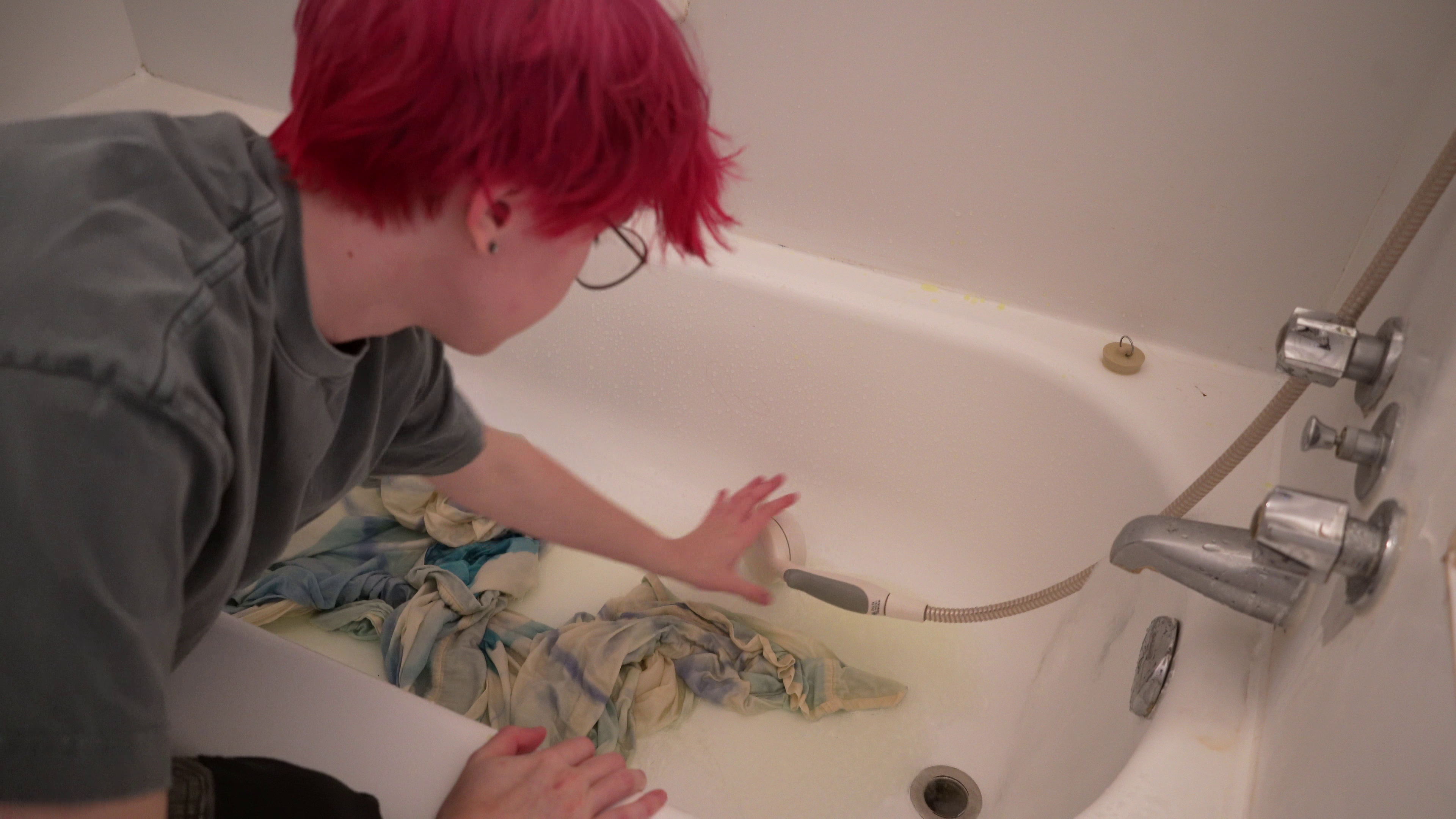 Cyanotype textile installation